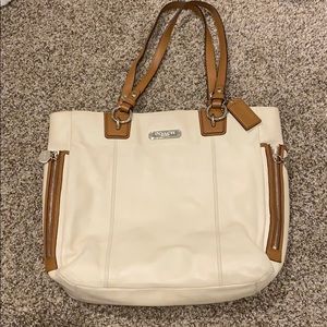 Large Coach Bag with Silver Details